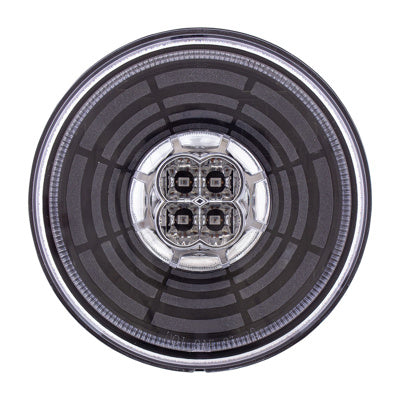 13 LED 4" Round Abyss Light (Stop, Turn & Tail) - Red / Clear
