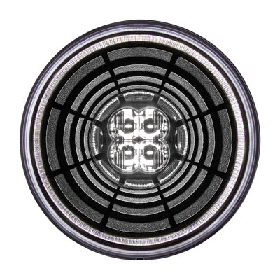 13 LED 4" Round Abyss Light (Back-Up) - White / Clear