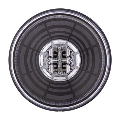13 LED 4" Round Abyss Light (Back-Up) - White / Clear