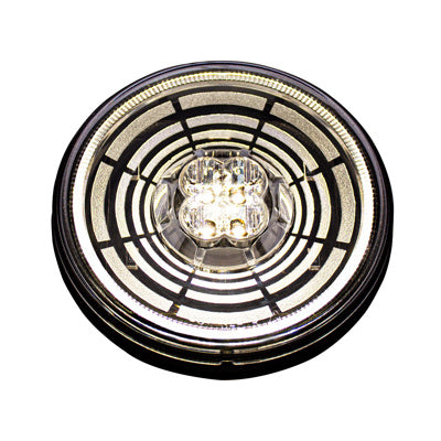 13 LED 4" Round Abyss Light (Back-Up) - White / Clear