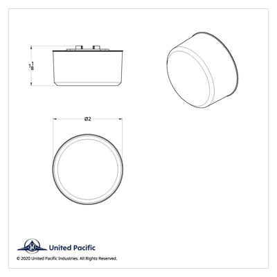 4 LED 2" Round Abyss Light (Clearance/Marker) - White / Clear