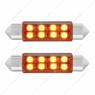 8 SMD HIGH POWER MICRO LED 211-2 LIGHT BULB - AMBER (2-PACK)