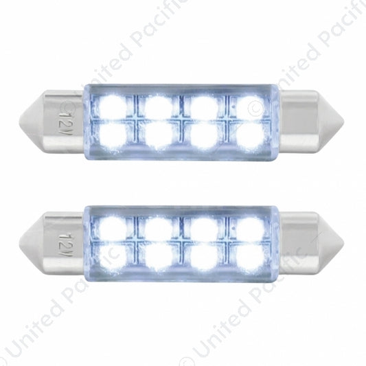 8 SMD High Power Micro LED 211-2 Dome Light Bulb - White (2-Pack)