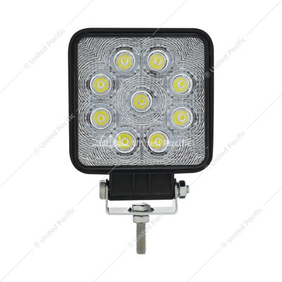 9 High Power LED 4-1/4" Square Competition Series Work Light - Flood