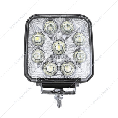 9 LED High Power 3-7/8" Square Work Light - Flood