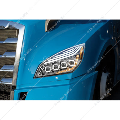 Freightliner Cascadia Headlight 2018+ DRL & Sequential Turn Signal Driver's