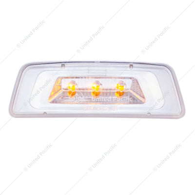 3 LED Fender Turn Signal/Parking Light for Kenworth T680/T700/T880 - Amber LED/Clear Lens