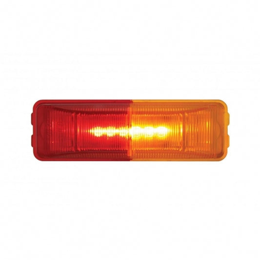 6 LED Rectangular Fender Mount Light (Clearance/Marker) With Amber & Red Lens (Bulk)