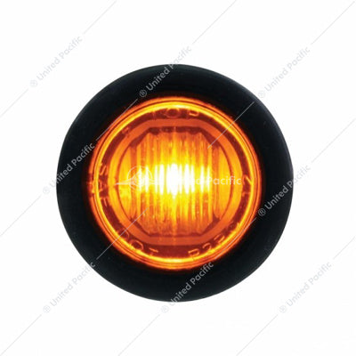 Single SMD LED 3/4" Mini Light (Clearance/Marker) with Rubber Grommet - Amber LED/Amber Lens