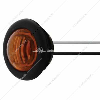 Single SMD LED 3/4" Mini Light (Clearance/Marker) with Rubber Grommet - Amber LED/Amber Lens