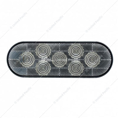 7 LED Oval Stop/Turn/Tail Light - Red LED/Clear Lens
