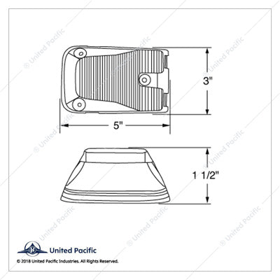 Volvo VNL 6 LED Door Side Indicator Light - Amber LED/Clear Lens