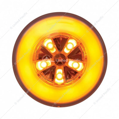 4" ROUND GLOLIGHT (TURN SIGNAL) - AMBER LED/AMBER LENS (BULK) 18 LED