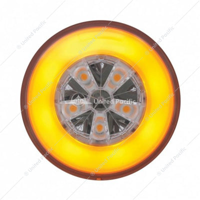 4" ROUND GLOLIGHT (TURN SIGNAL) - AMBER LED/AMBER LENS (BULK) 18 LED