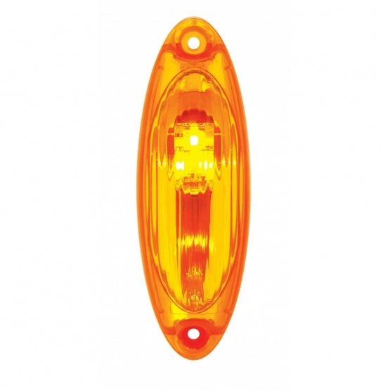 Freightliner Cascadia Reflector Cab Light - 3 LED Amber LED/Amber Lens