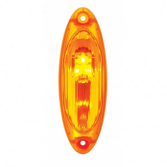 Freightliner Cascadia Reflector Cab Light - 3 LED Amber LED/Amber Lens