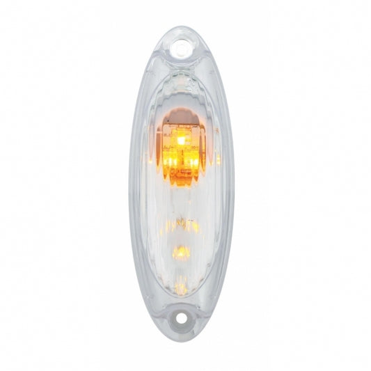 Freightliner Cascadia (2008-2017) Reflector Cab Light - 3 LED Amber LED/Clear Lens