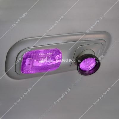 PETERBILT-RECTANGULAR DOME LIGHT LENS-PURPLE