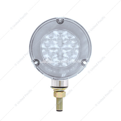 Image of the United Pacific 4" Double Face GloLight Turn Signal – Amber & Red LED, Clear Lens (54 LED) Part # 37084