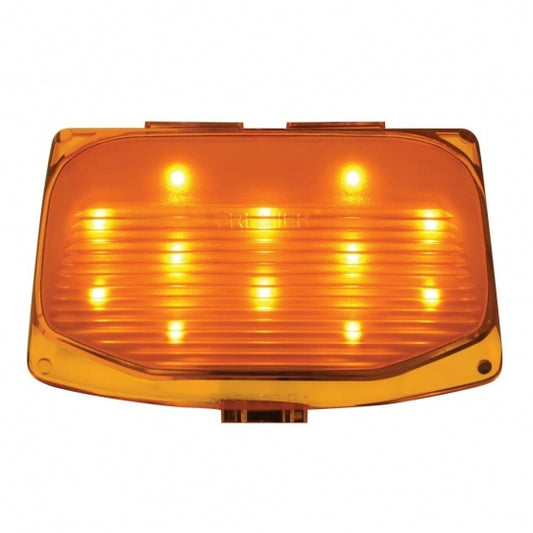 12 LED Harley Front Fender Tip Light - Amber LED/Amber Lens