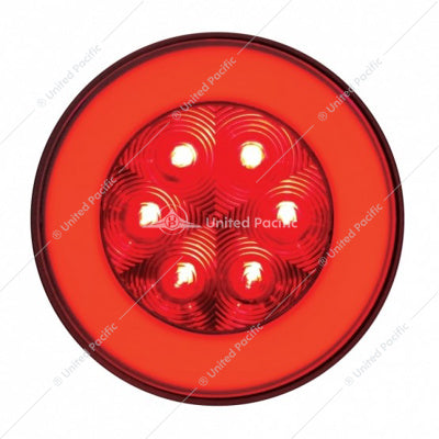 4" ROUND GLOLIGHT (STOP, TURN & TAIL) - RED LED/RED LENS- 21 LED