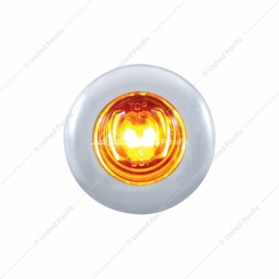 2 LED 3/4" Mini Light with Bezel (Clearance/Marker) - Amber LED/Amber Lens