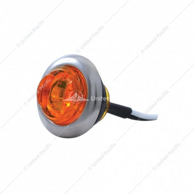 2 LED 3/4" Mini Light with Bezel (Clearance/Marker) - Amber LED/Amber Lens