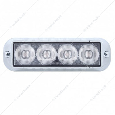 4 LED WARNING LIGHT - WHITE LED-12-24V