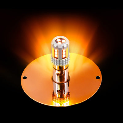 UltraBurst Glass Watermelon Flush Mount Kit With 18 LED Bulb-Amber / Amber