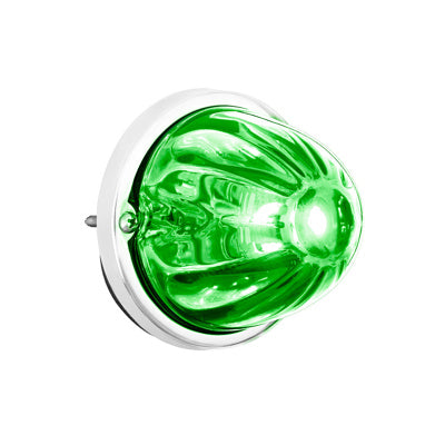 UltraBurst Glass Watermelon Flush Mount Kit With 18 LED Bulb-Green / Clear