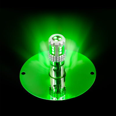 UltraBurst Glass Watermelon Flush Mount Kit With 18 LED Bulb-Green / Clear
