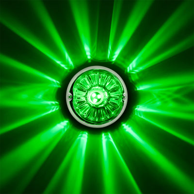 UltraBurst Glass Watermelon Flush Mount Kit With 18 LED Bulb-Green / Clear