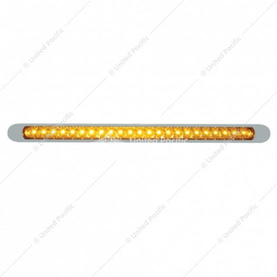 17-1/4" REFLECTOR TURN SIGNAL LIGHT BAR WITH BEZEL - AMBER LED/AMBER LENS -23 LED