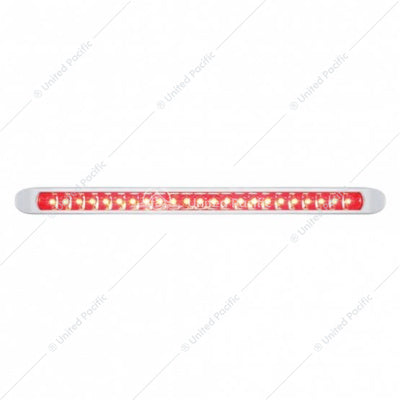 17-1/4" REFLECTOR LIGHT BAR WITH BEZEL (STOP, TURN & TAIL) - RED LED/RED LENS-23 LED