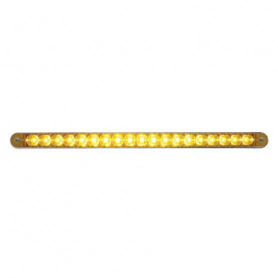 19 LED 12" Reflector Turn Signal Light Bar With Bezel-Amber/Amber