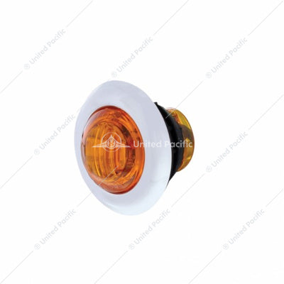 3/4" MINI LIGHT WITH BEZEL-3 LED DUAL FUNCTION-CLEARANCE/MARKER - AMBER LED/AMBER LENS