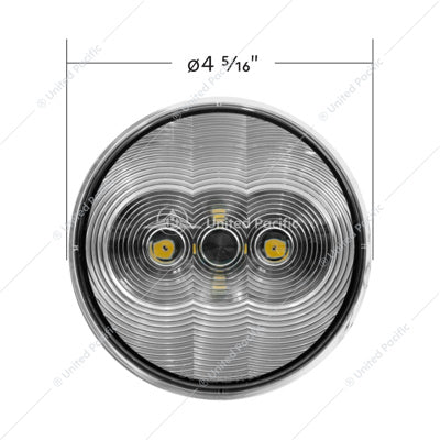 6 LED 4" Round Light Back-Up - White LED / Clear Lens