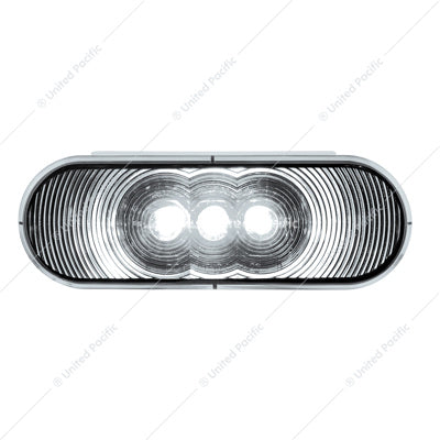 6 LED 6" Oval Light Back-Up - White LED/Clear Lens