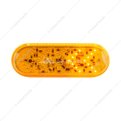 Oval 35 LED Seq. Arrow T/S Amber