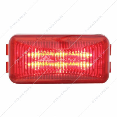 6 LED RECTANGULAR LIGHT (CLEARANCE/MARKER) - RED LED/RED LENS