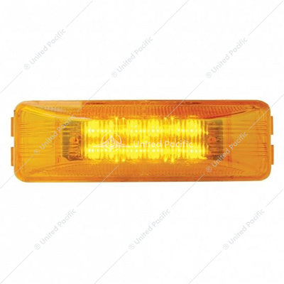 12 LED Small Rectangular AMBER LED/AMBER LENS (Clearance/Marker)