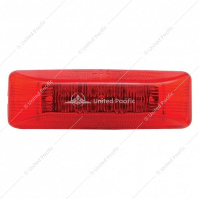 12 LED Rectangular Light (Clearance/Marker) - Red LED/Red Lens