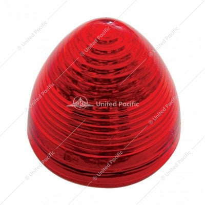 2" ROUND BEEHIVE LIGHT (CLEARANCE/MARKER) - RED LED/RED LENS - 9 LED