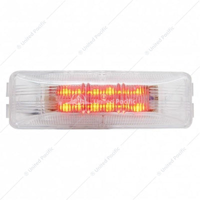 12 LED RECTANGULAR LIGHT (CLEARANCE/MARKER) - RED LED/CLEAR LENS