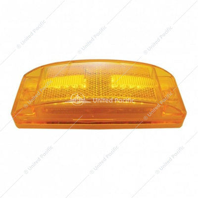 16 LED RECTANGULAR LIGHT (CLEARANCE/MARKER) WITH REFLEX LENS - AMBER LED/AMBER LENS