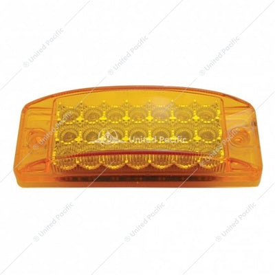 21 LED REFLECTOR RECTANGULAR LIGHT (CLEARANCE/MARKER) - AMBER LED/AMBER LENS