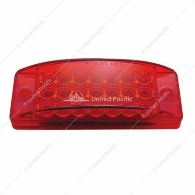 21 LED REFLECTOR RECTANGULAR LIGHT (CLEARANCE/MARKER) - RED LED/RED LENS