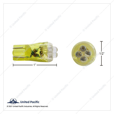 4 LED 194 Buld - Amber LED (3-Pack)