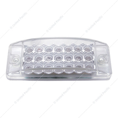 21 LED REFLECTOR RECTANGULAR LIGHT (CLEARANCE/MARKER) - AMBER LED/CLEAR LENS