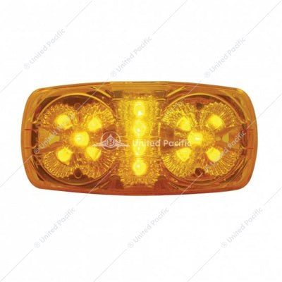 14 LED Reflector Rectangular Light (Clearance/Marker) - Amber LED/Amber Lens